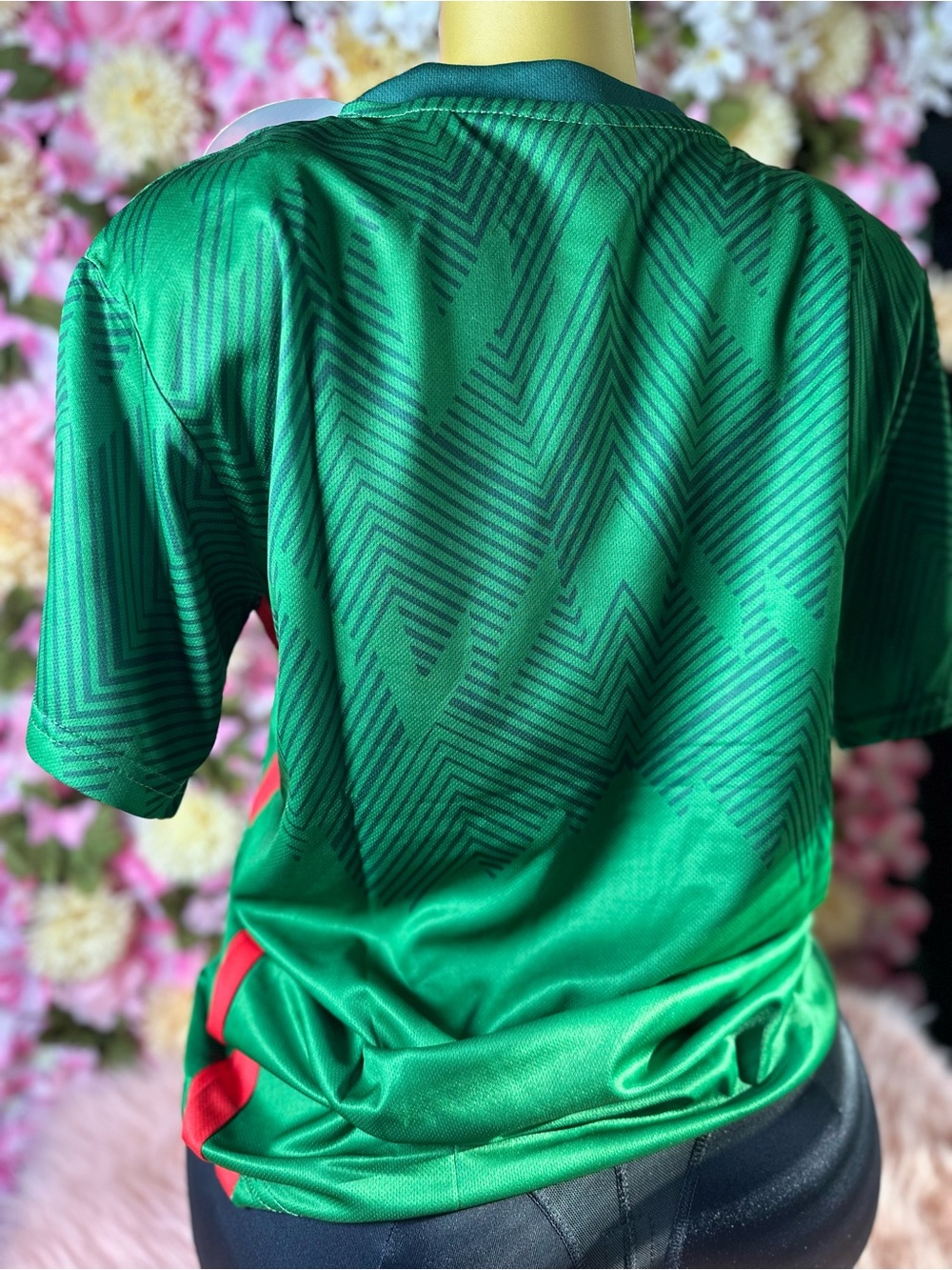 Unisex Mexico Green Men's Soccer Jersey - Team Graphic Short Sleeve Shirt - Picture 6 of 7